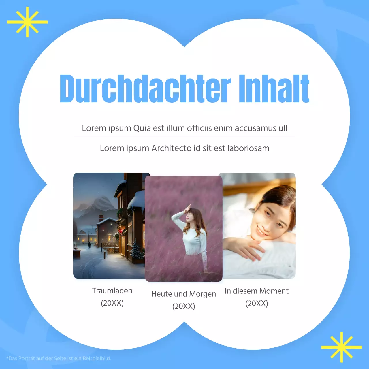 Ein kitschiger hellblauer und gelber Ratgeber