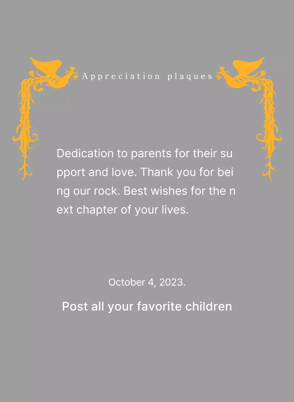 Plakat ucapan terima kasih bertema Hari Ibu dengan ilustrasi burung phoenix