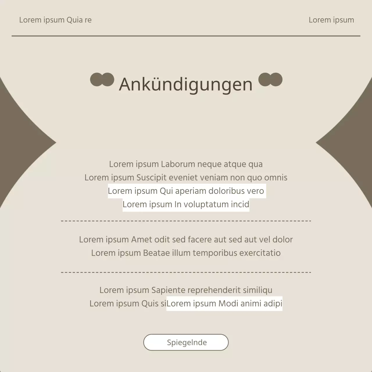 Werbung für ein einfaches Interieur-Branding-Kit in Khaki und Beige