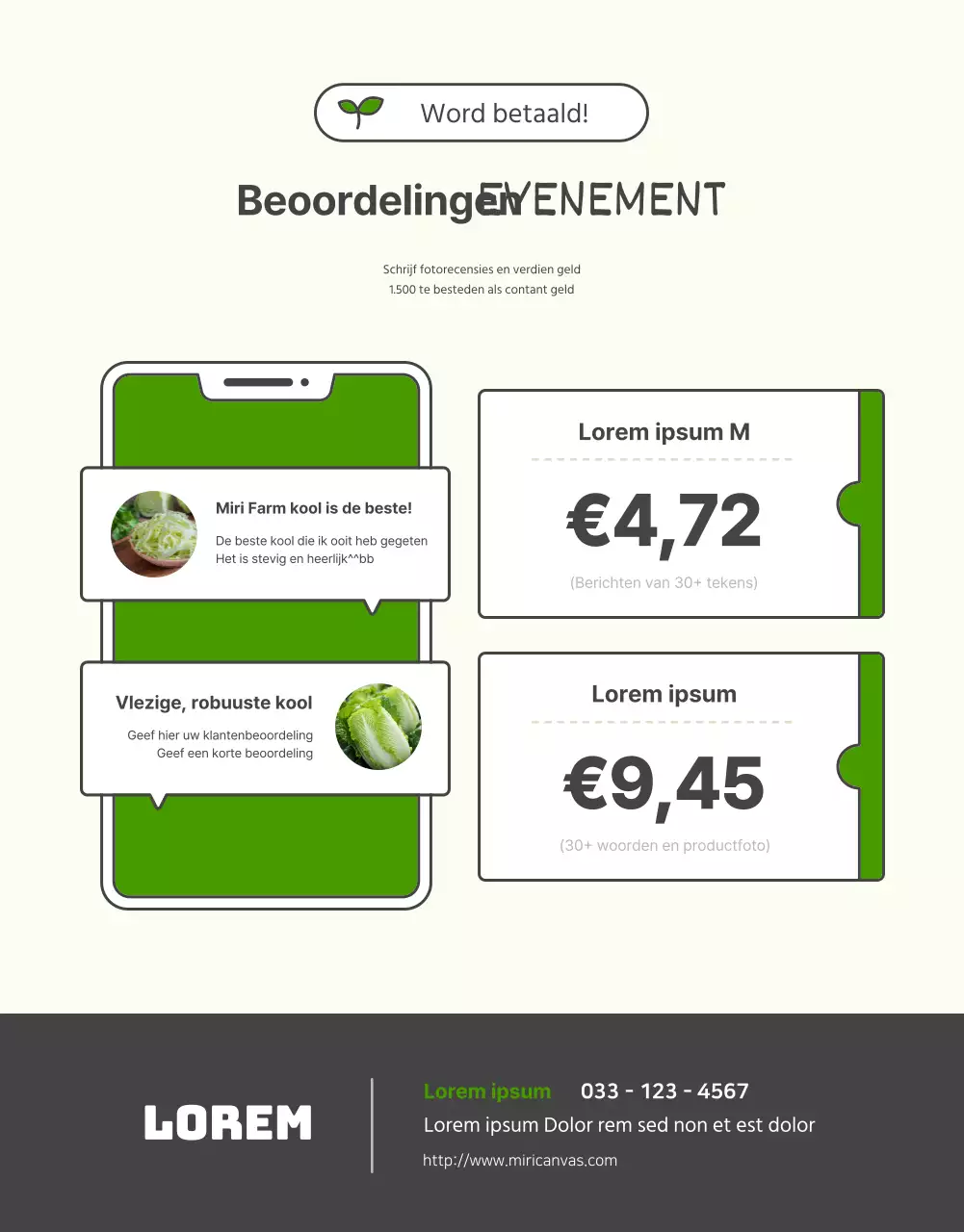 De verkoop van groene en chartreuse kolen bevorderen