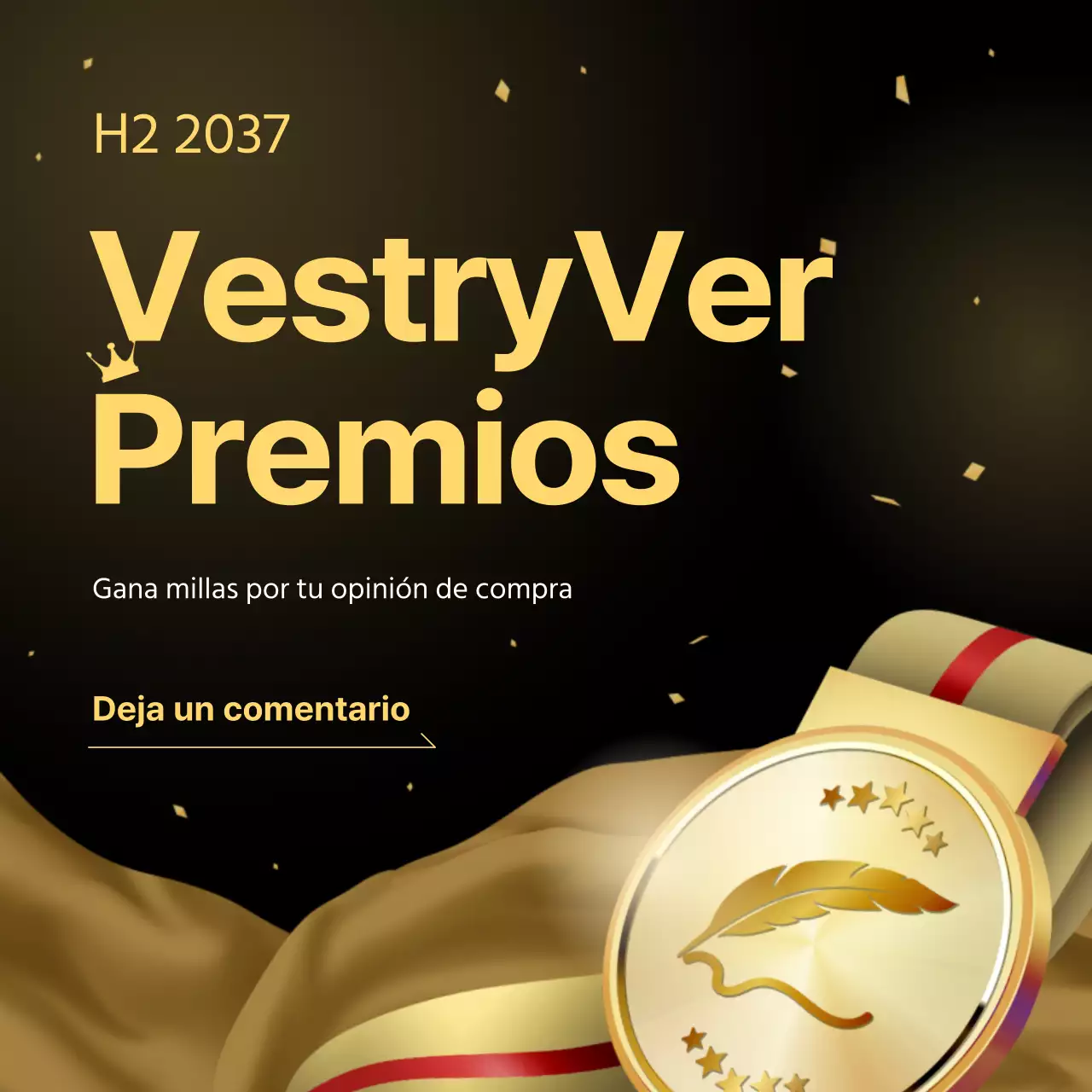 Promocione un evento de revisión de lujo en oro y negro