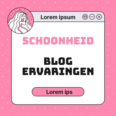 Pink's eenvoudige beauty blog proefadvertentie