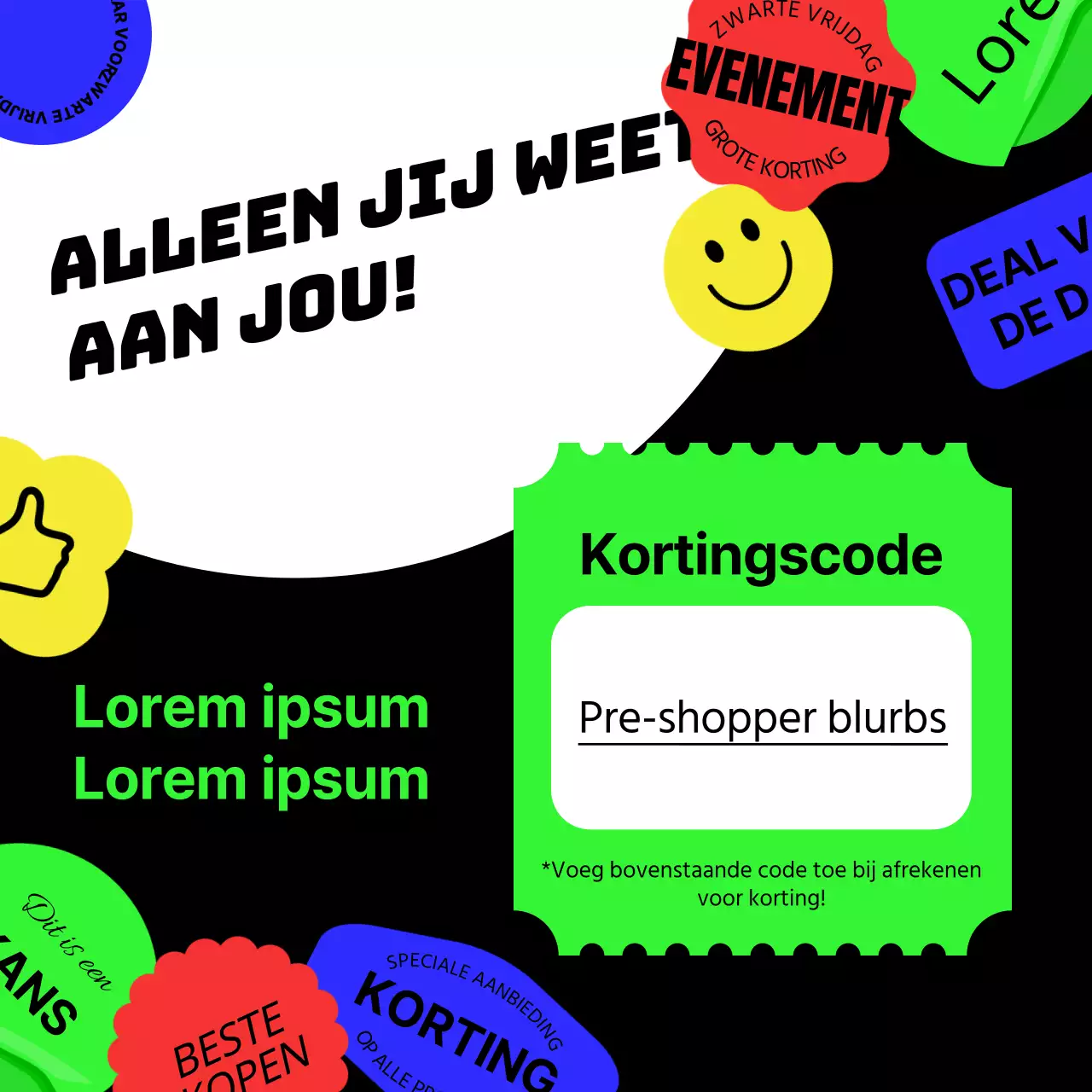 Trendy Black Friday-advertenties op een zwarte achtergrond