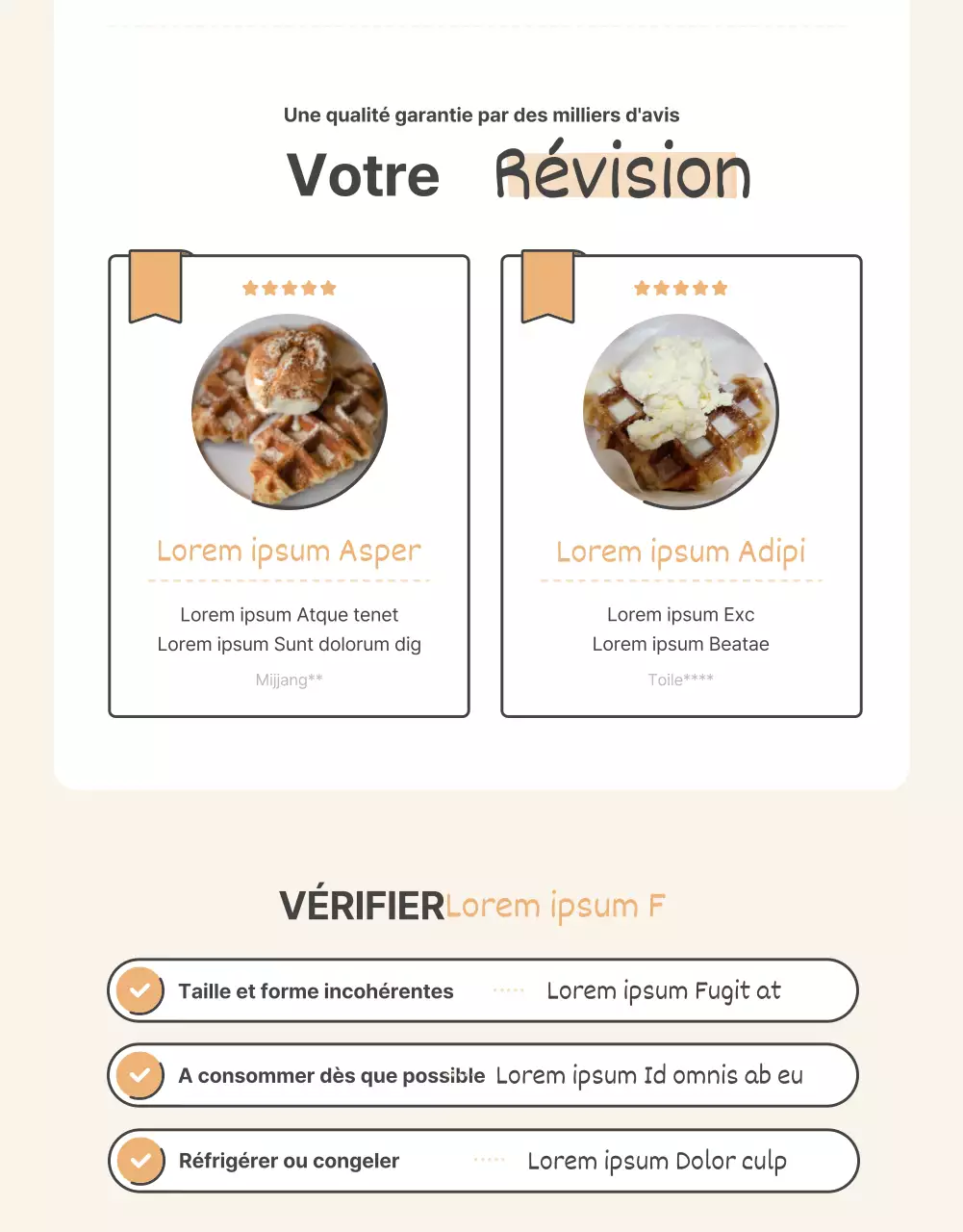 Promouvoir la vente d'un collier de base en crochet orange et beige