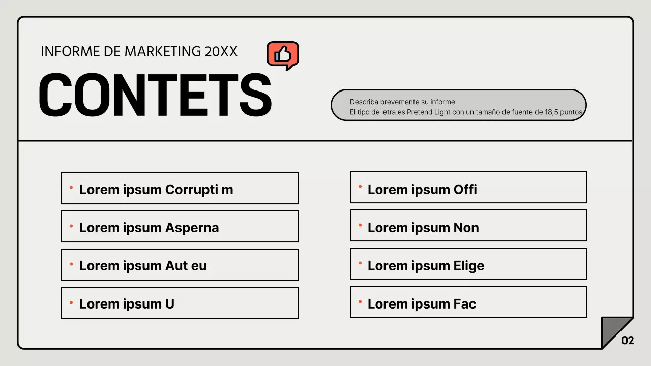 Un sencillo informe de marketing en gris y blanco