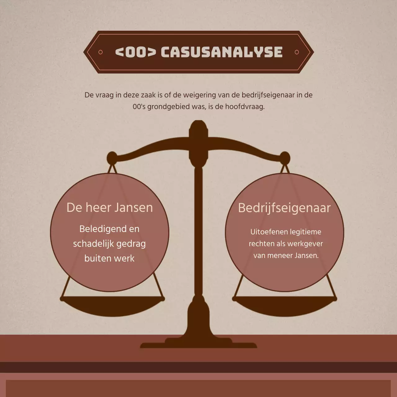 Een eenvoudig advocatenkantoor in beige en bruin promoten