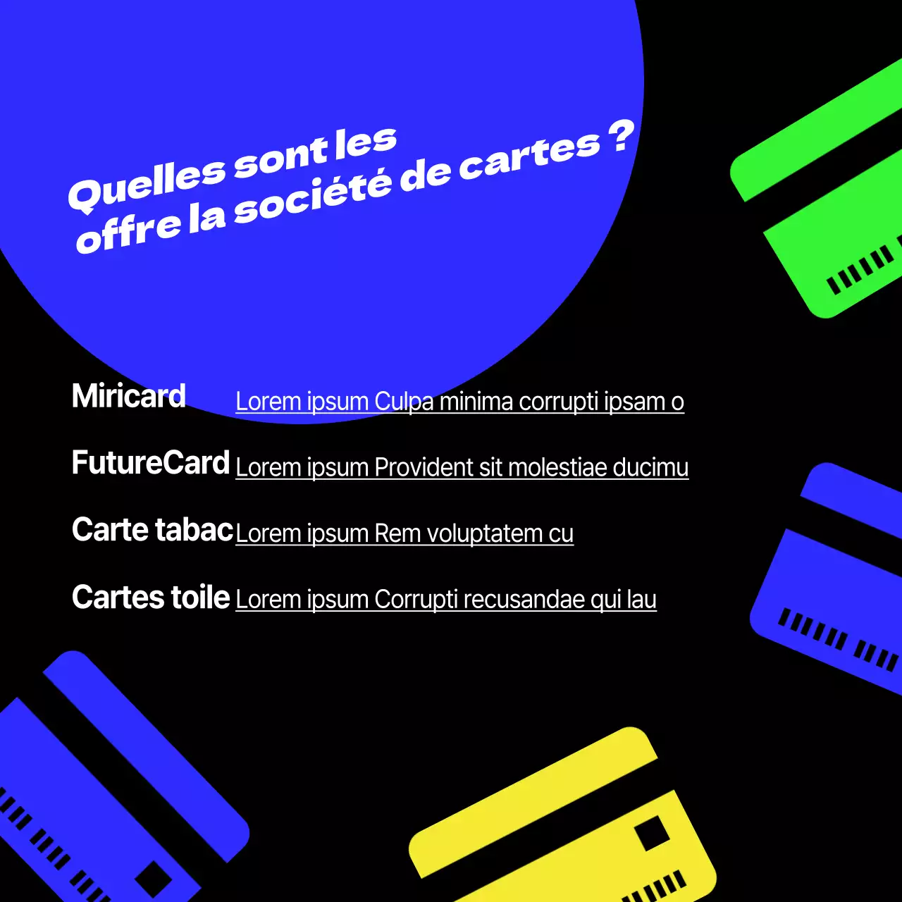 Annonces tendance pour le vendredi noir sur fond noir