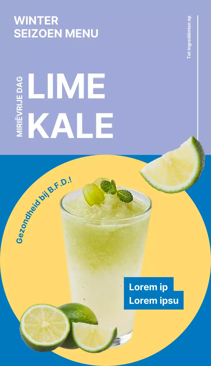 Promoot het nieuwe menu van je café met een kleurrijk en helder concept