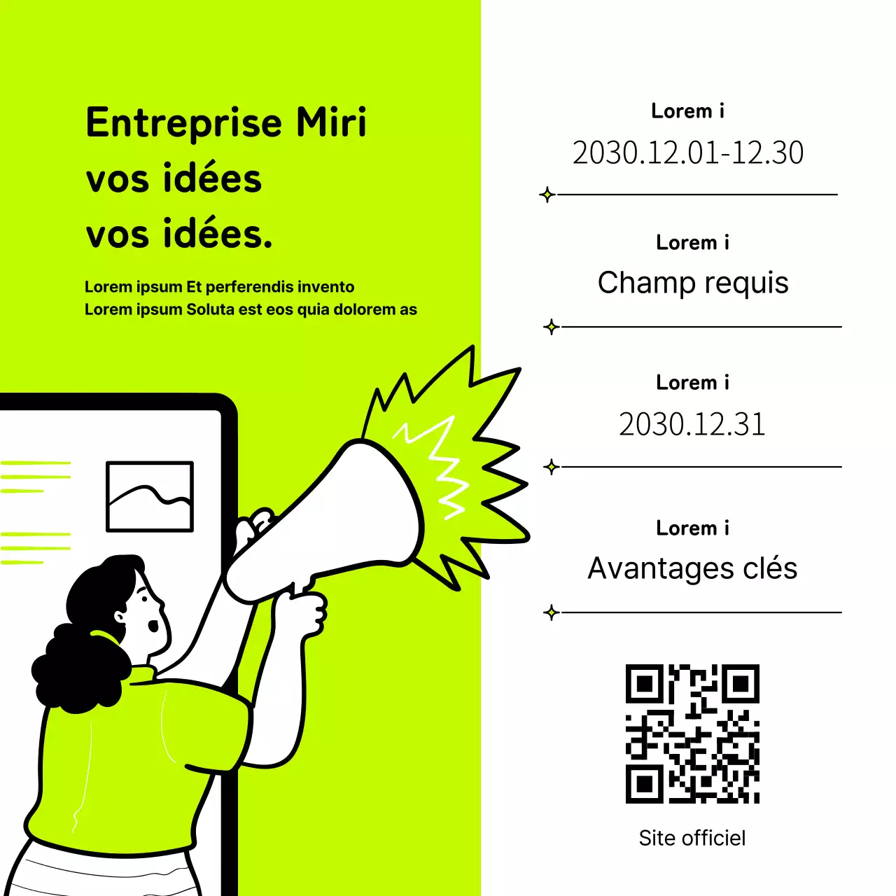 Promouvoir un concours de création d'entreprise en interne avec un look pop art rose et néon