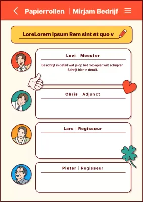 Zakelijke Rolling Paper post met een knal oranje en geel