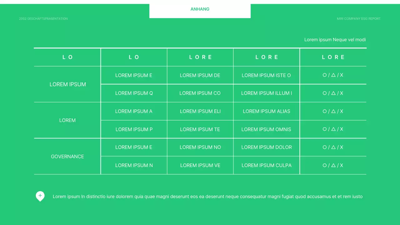 Ein einfacher ESG-Bericht für Unternehmen in Chartreuse und Weiß