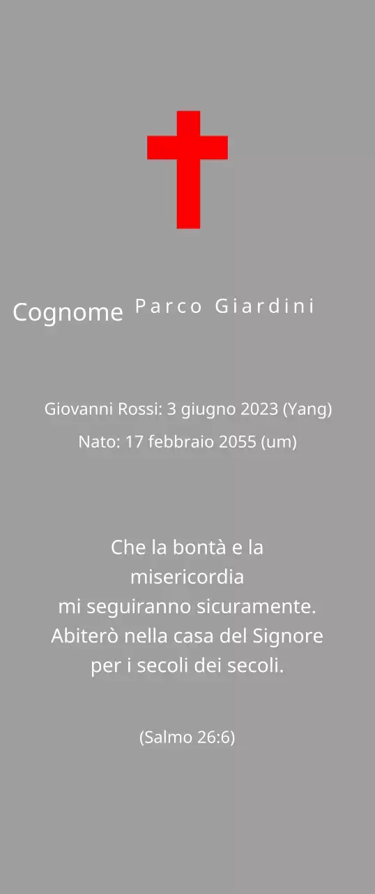 Targhe funebri di concezione cristiana o cattolica con versetti biblici