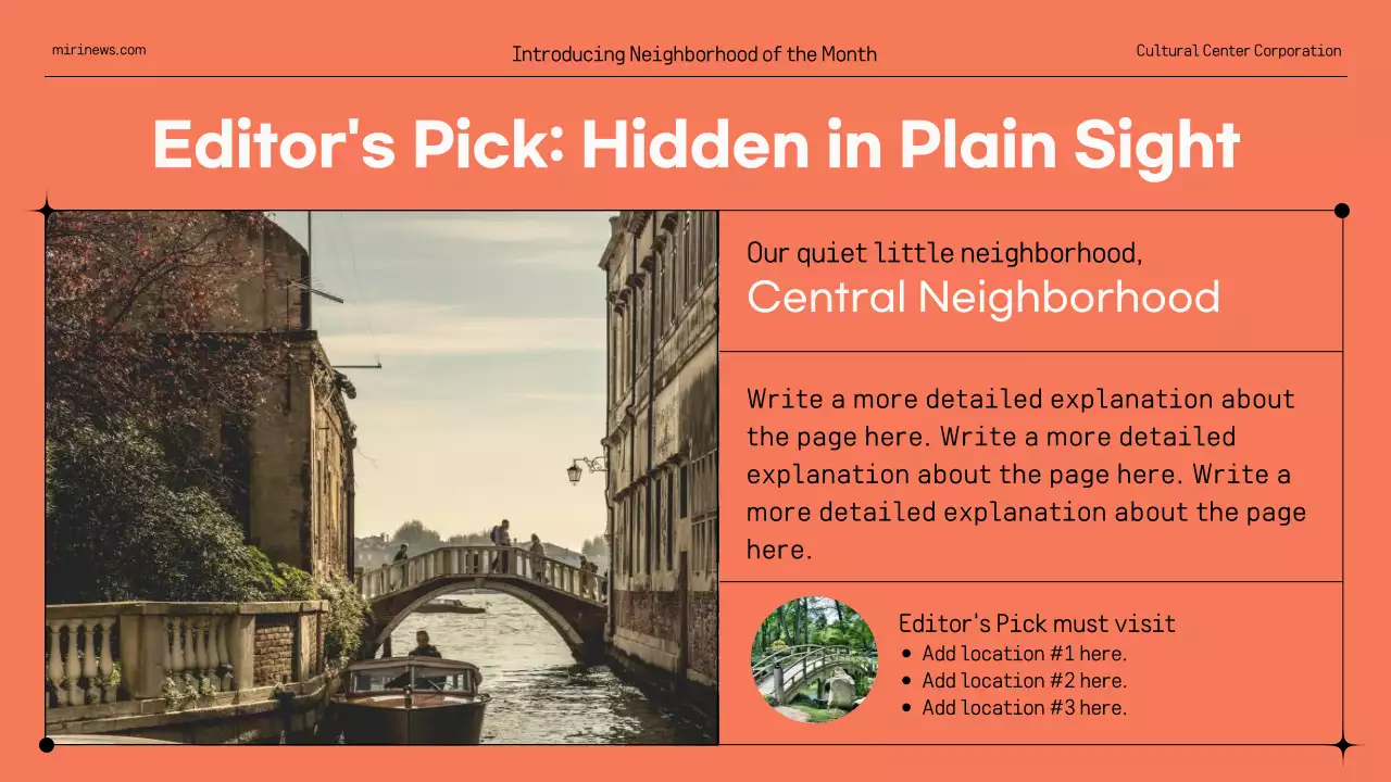 오렌지 모던 관광 뉴스레터 프리젠테이션