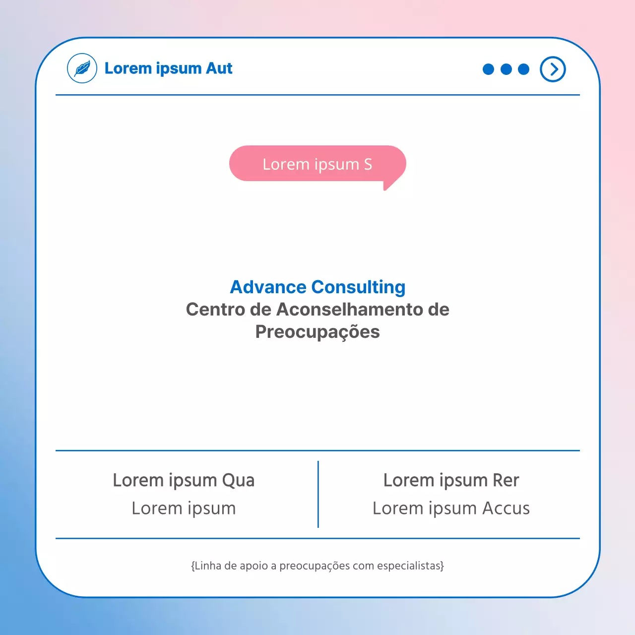 Um guia simples azul claro e cor-de-rosa para a linha de apoio