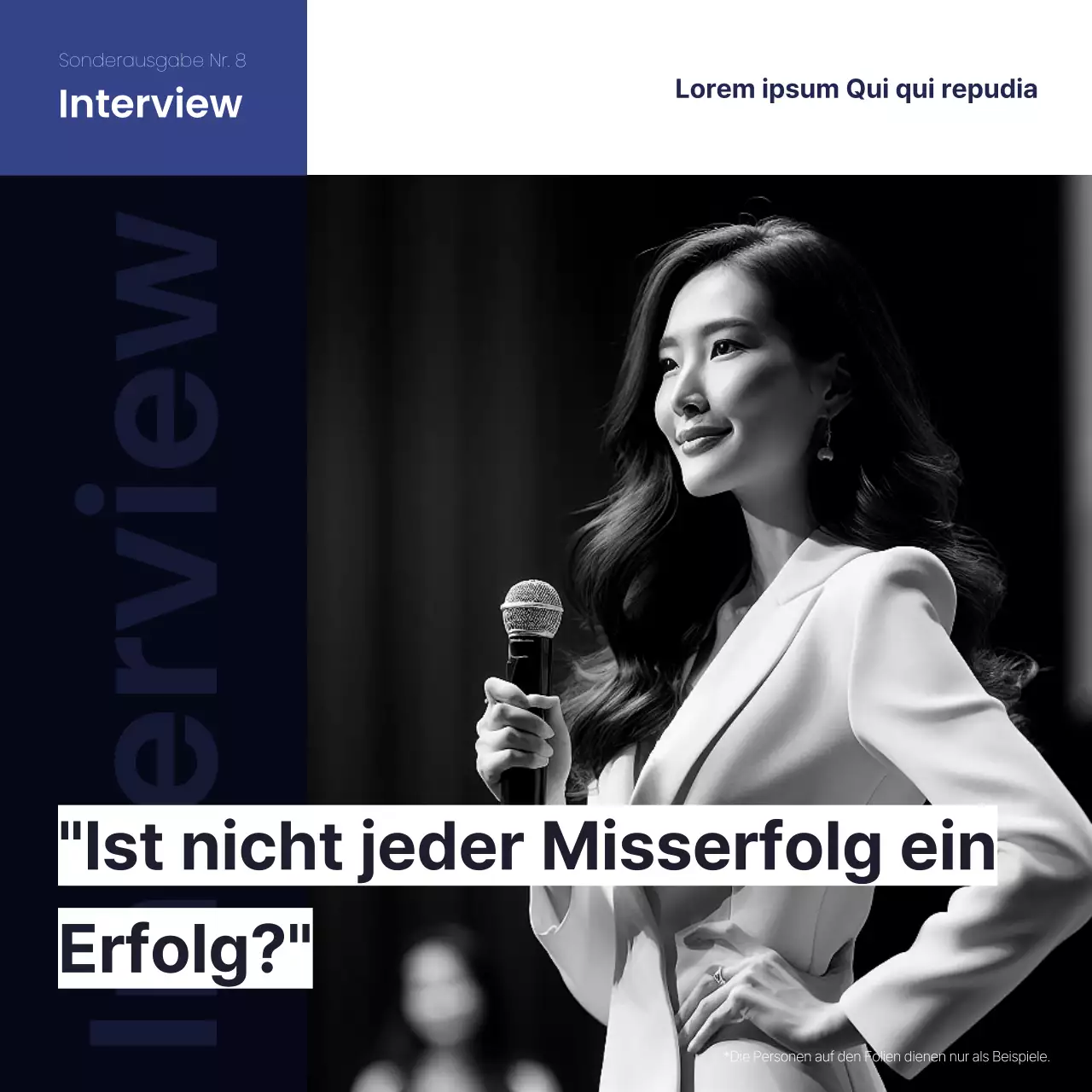 Eine schlichte, marineblaue Stelle für ein Vorstellungsgespräch