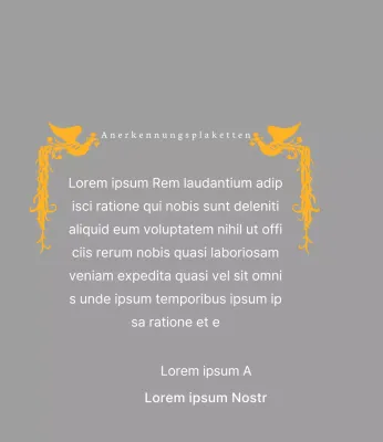 Dankeschön-Plakette zum Muttertag mit einer Phönix-Illustration