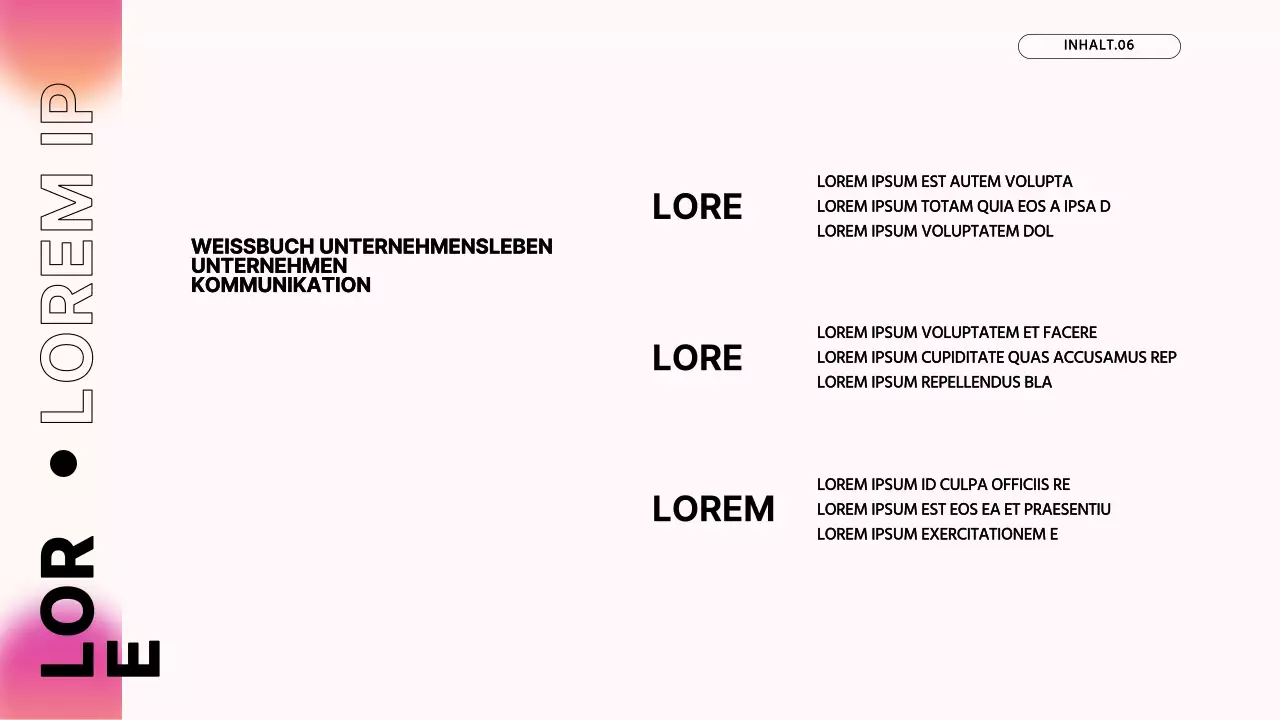 Pink's Modern Company Seminar für neue Mitarbeiter Schulungsunterlagen