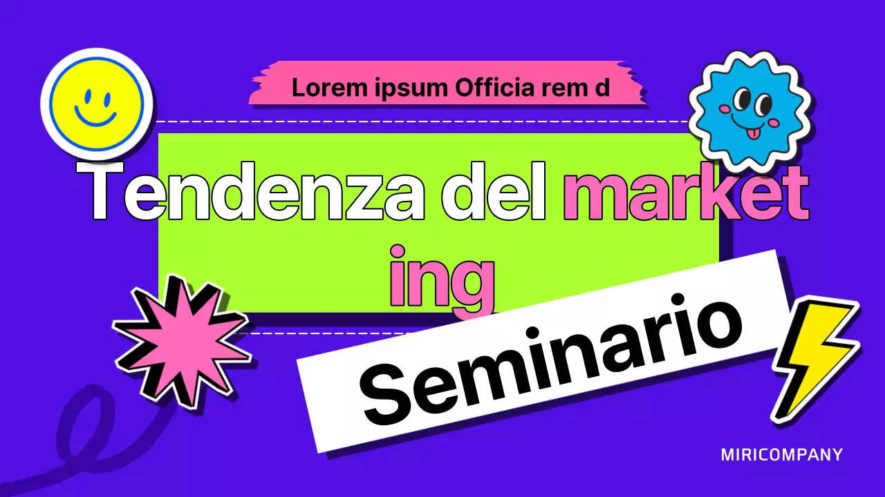 Materiale didattico per seminari di marketing al neon e kitsch