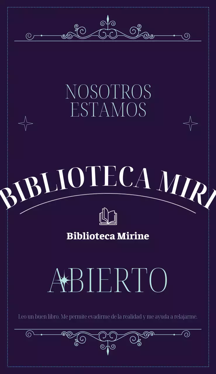Un atrevido diseño de fuente inglesa y glamurosos elementos gráficos curvos y decorativos para promocionar su biblioteca.