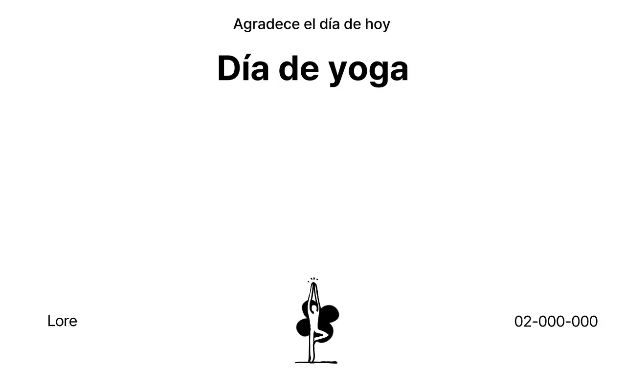 Diseño promocional de yoga con valientes ilustraciones de yoga