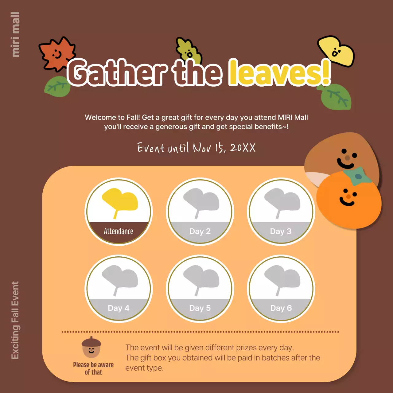 Brown Playful Fall Event Promotion Social Media Post