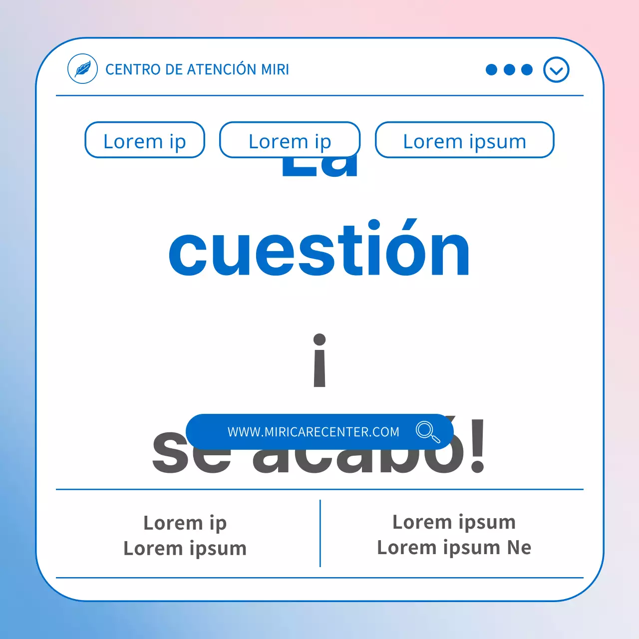 Una sencilla guía azul claro y rosa para el teléfono de ayuda