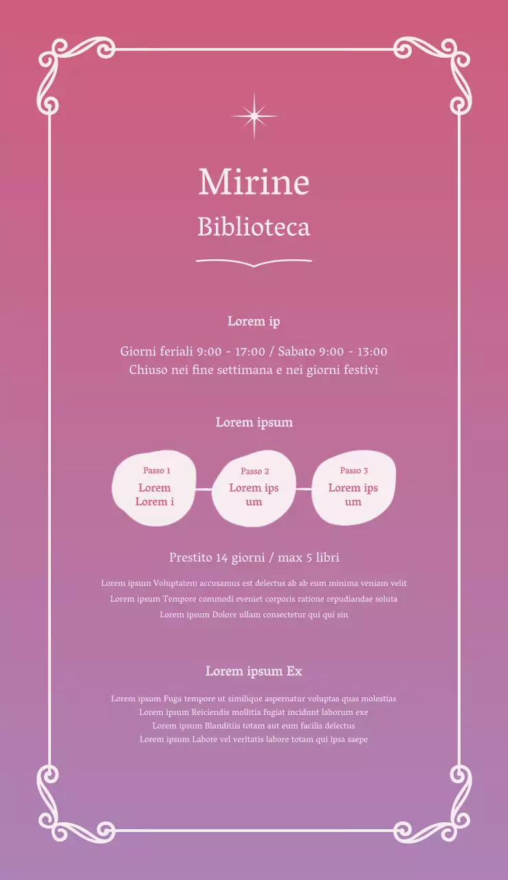 Promuovere una biblioteca semplice e classica in rosa