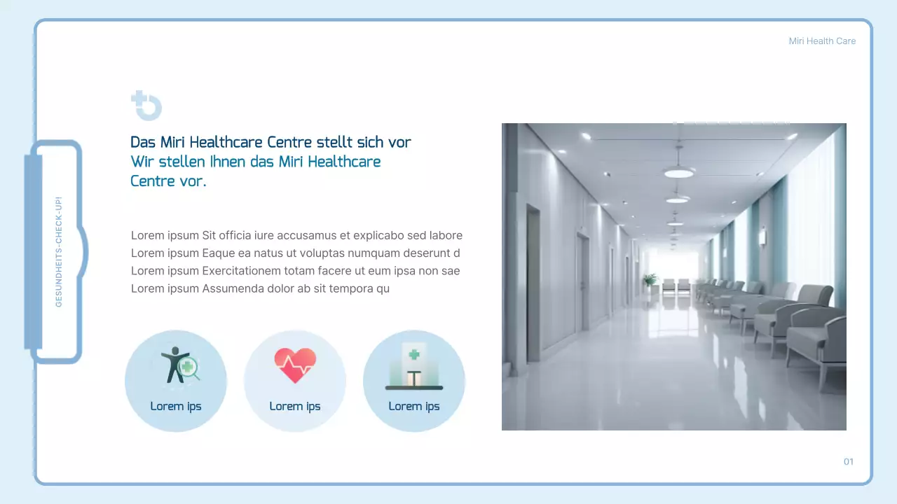 Ein einfacher, hellblauer Leitfaden für Gesundheitschecks bei Mitarbeitern