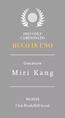 Targa per il vincitore del golf hole-in-one con illustrazione di pallina da golf e corona d'alloro