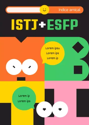 Informations orange et kitsch sur les compatibilités amicales du MBTI
