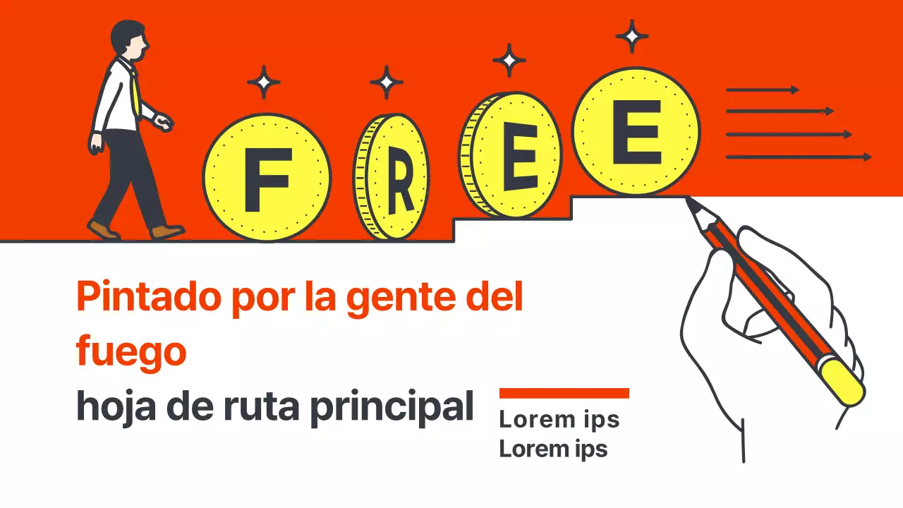 Una sencilla guía naranja y amarilla de la hoja de ruta del Bombero