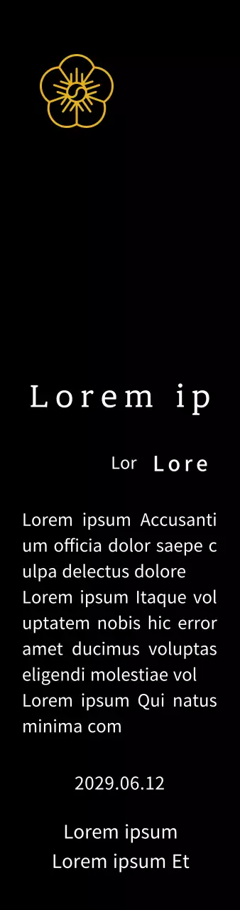 Line Flower's Listing Konzept Dankeschön-Plakette