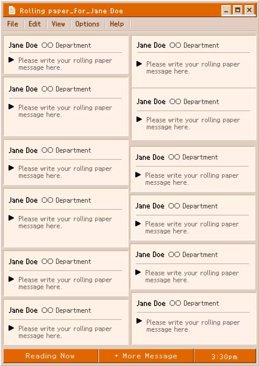 A simple corporate rolling paper post in orange and beige