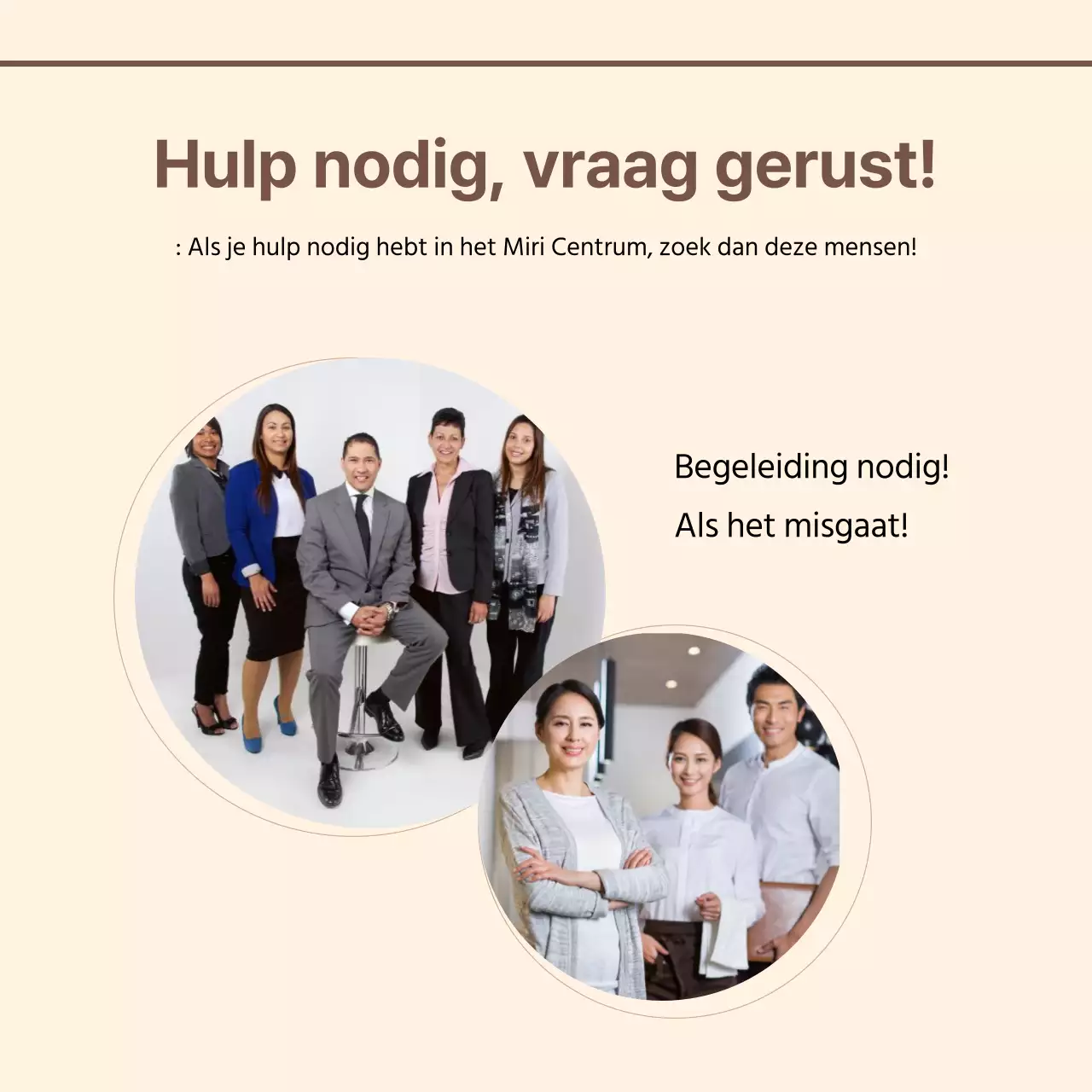 Handleiding voor een eenvoudig centrum met een ivoorkleurige achtergrond