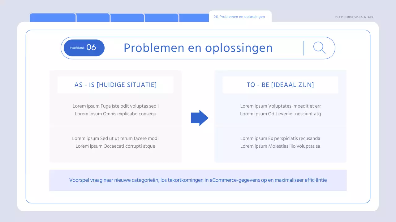 Een minimalistisch marktonderzoeksrapport in lichtblauw