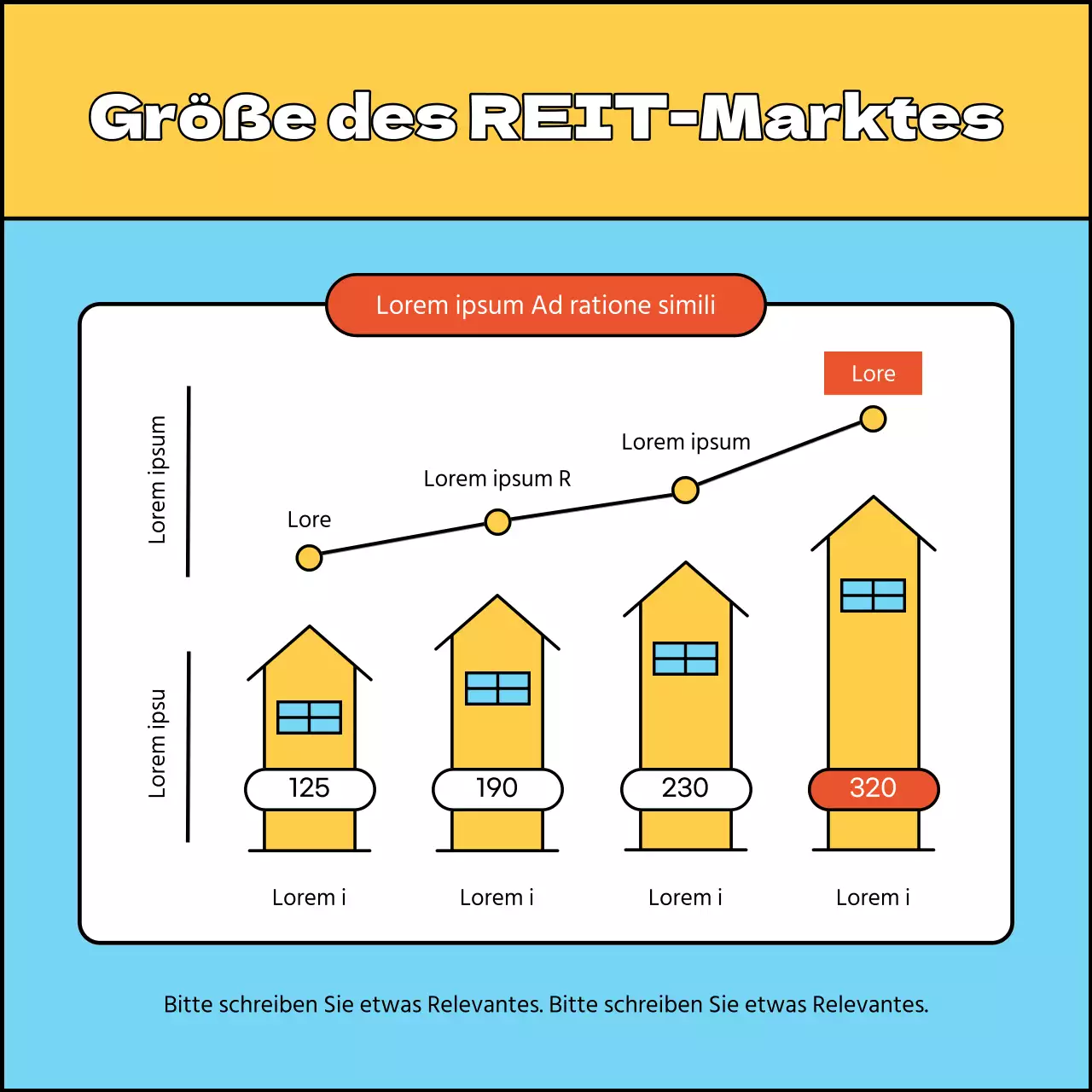 Ein einfacher gelber und hellblauer Leitfaden für Investitionen in Immobilien-REITs