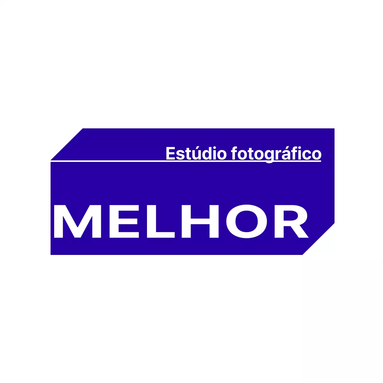 Sinal de ponto de estúdio simples em azul