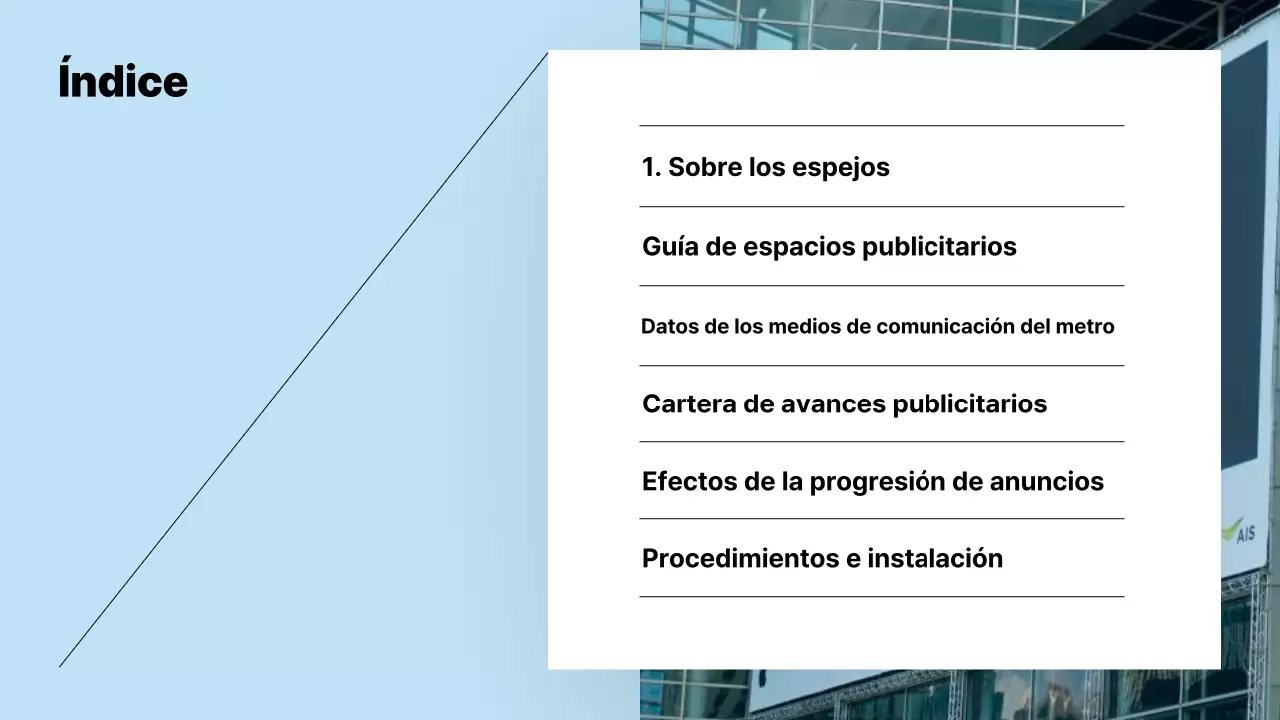 Propuesta de soporte publicitario moderno en azul claro