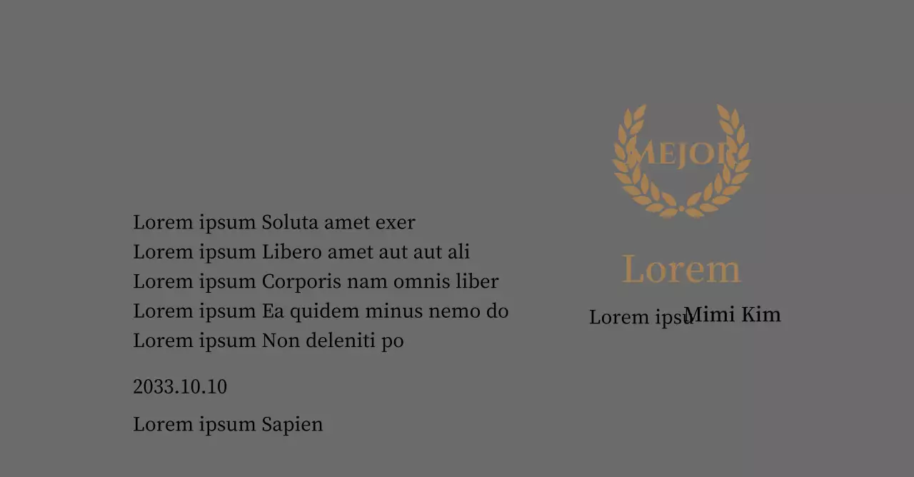 Lujosa placa de agradecimiento con laureles y sello dorados