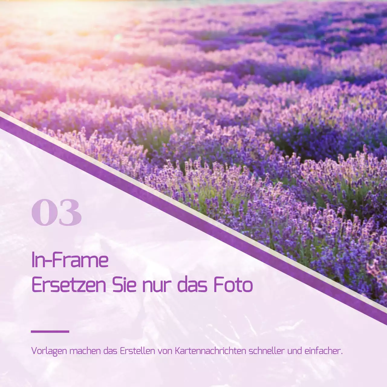 Ein minimalistischer Marketingbeitrag in Lila