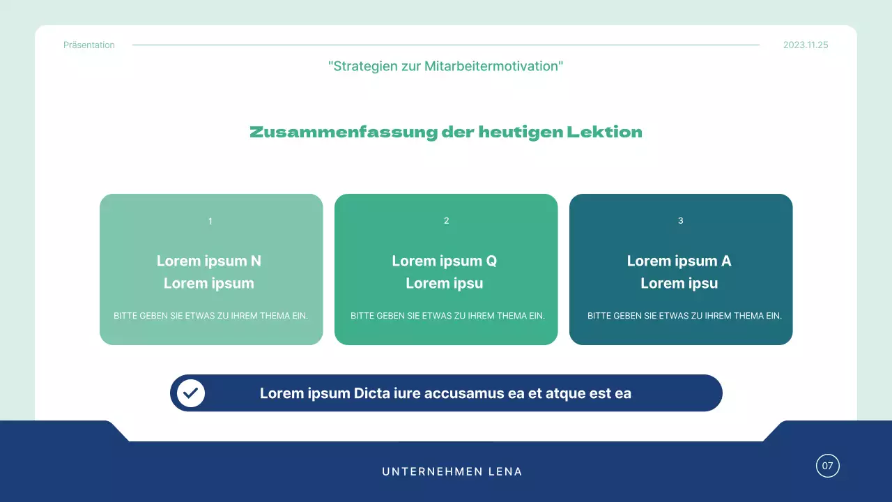 Blue and Mint's Simple Corporate Training Consultancy Unterrichtsplan