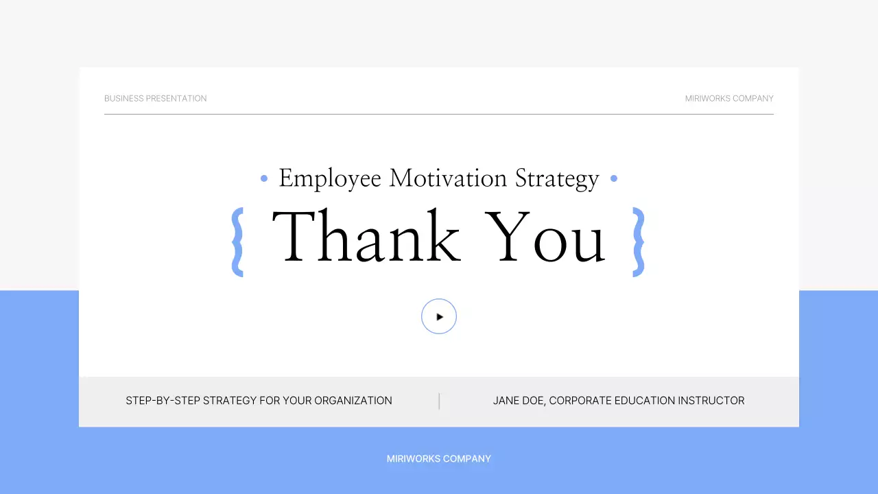 Blue Professional Motivation Presentation