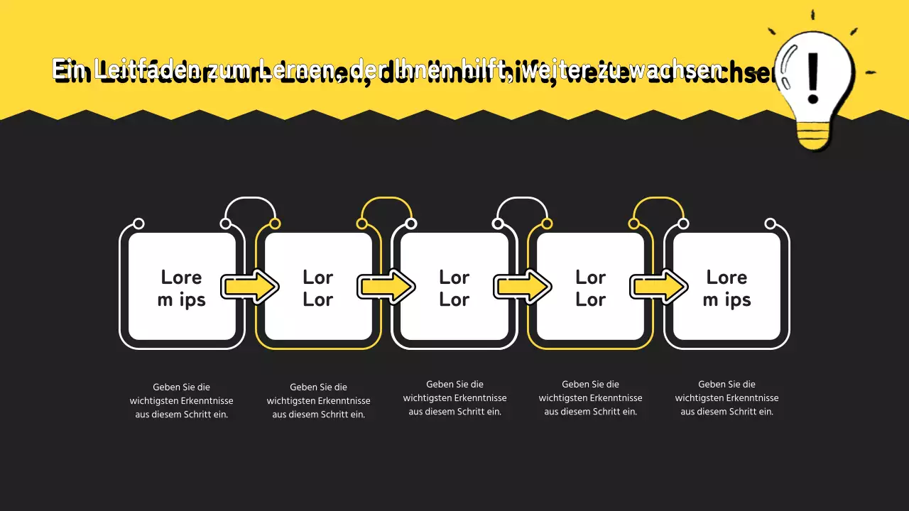 Gelb-schwarzes Handbuch für modernes Lernen