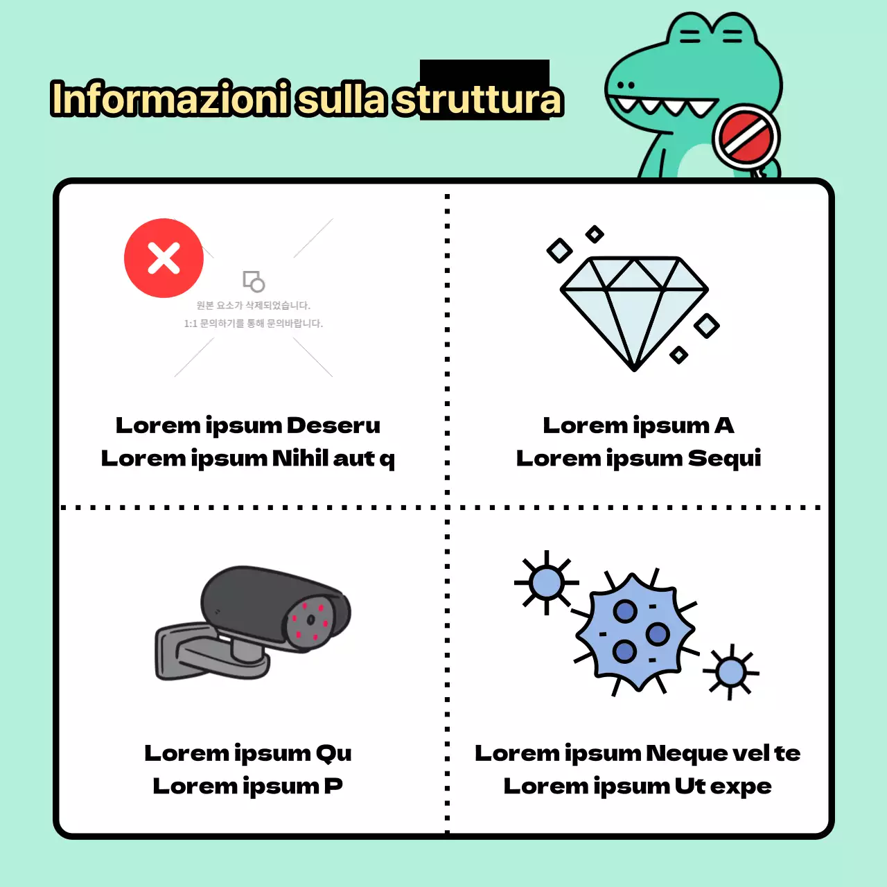 Annunci di Argo, un personaggio kitsch con uno sfondo di menta