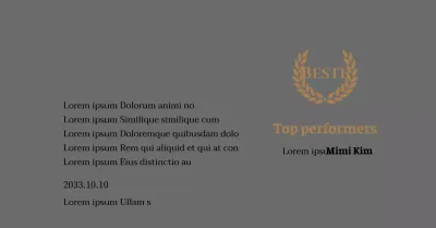 Luxe bedankbord met gouden lauweren en stempel