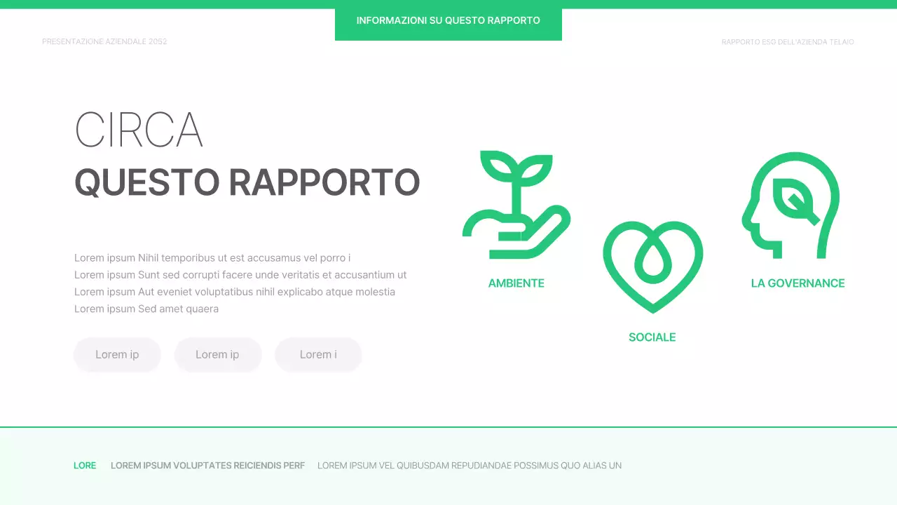 Un semplice rapporto ESG aziendale in bianco e nero