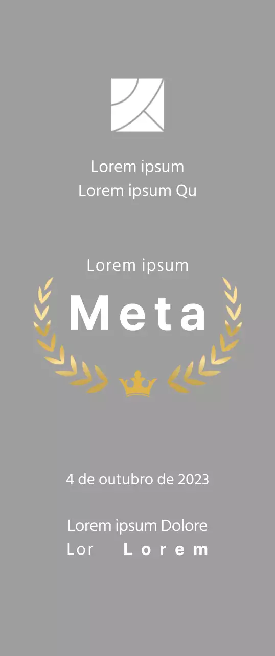 Placa do vencedor do conceito de concurso com linhas de louros e ilustração de uma coroa