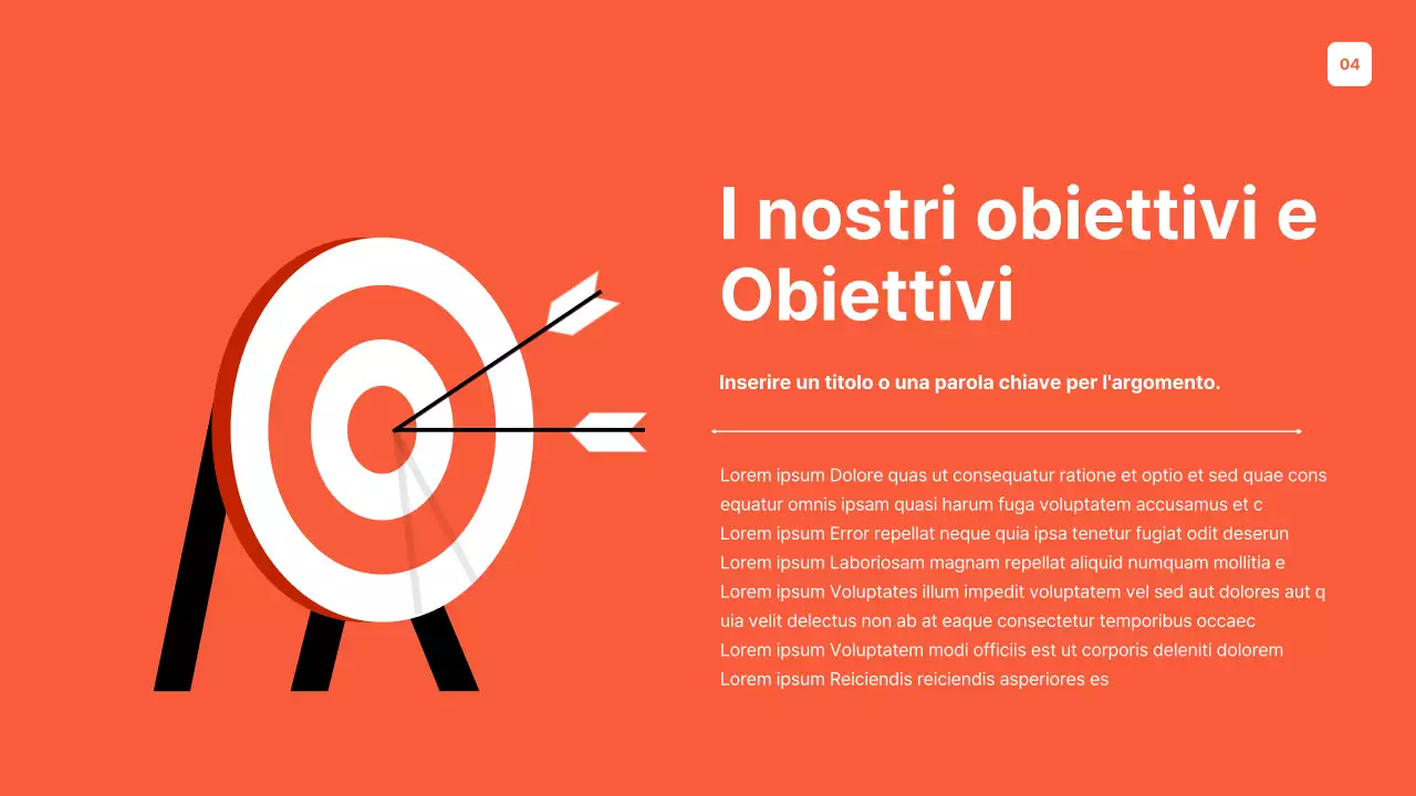 Un semplice planner arancione e grigio per la definizione degli obiettivi