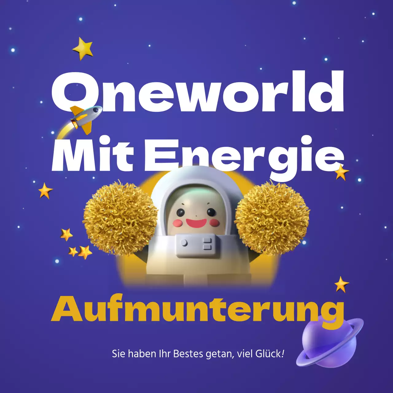 Eine niedliche marineblaue und gelbe Cheerleader-Post für Prüflinge