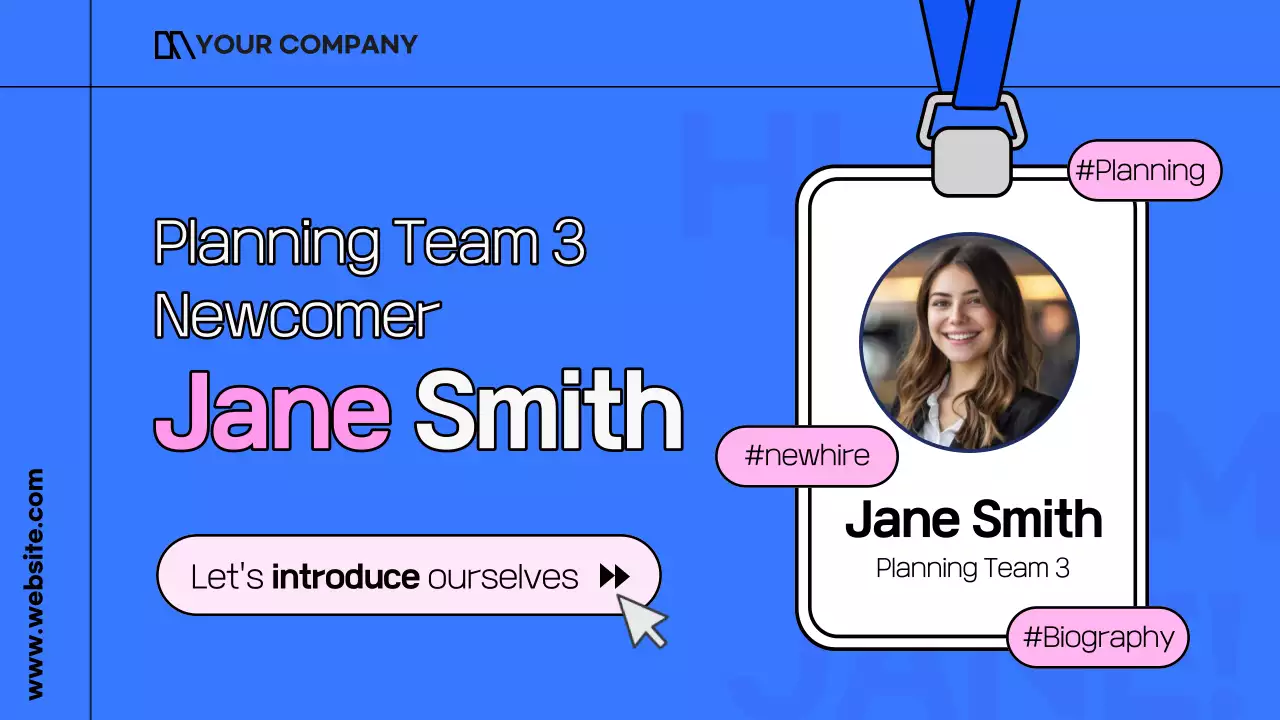 블루 모던 직원 소개 프레젠테이션